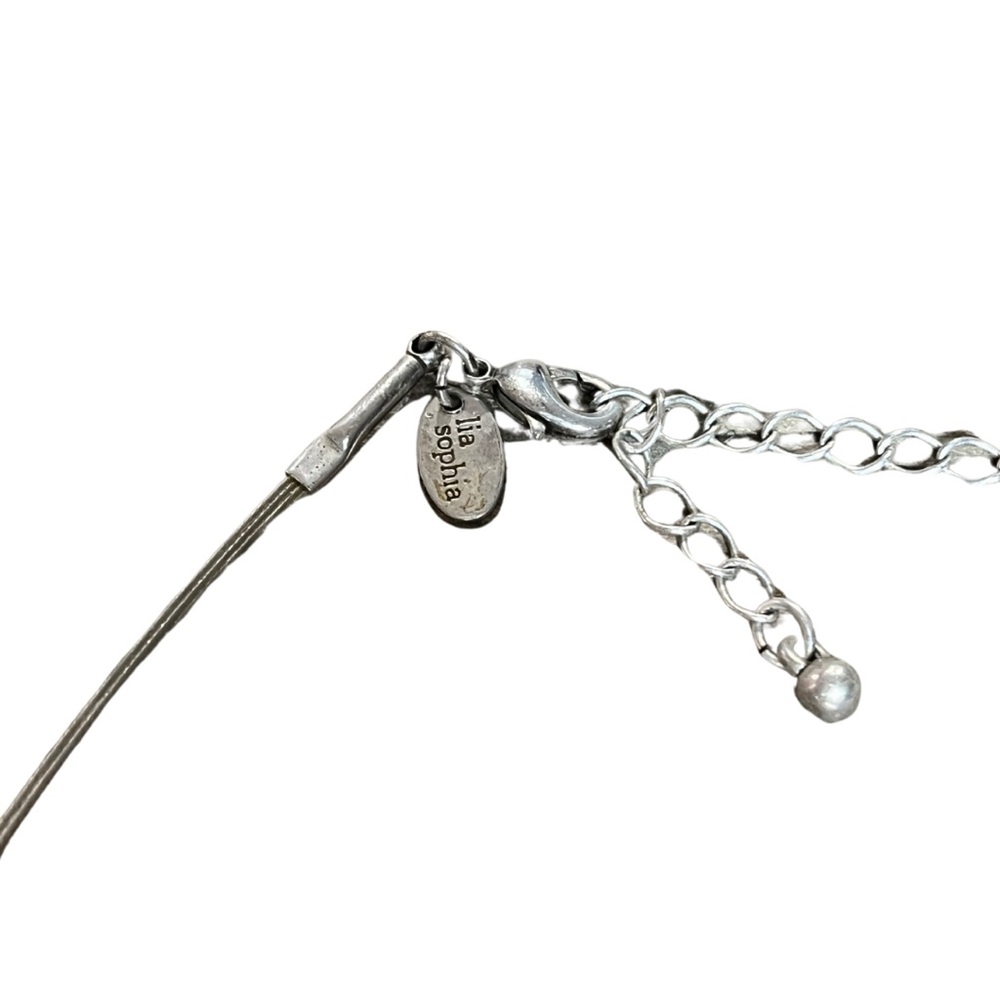 975 Lia Sophia Silver and Purple Beaded Necklace - Picture 2 of 3